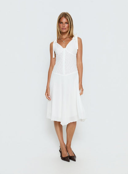 Danira Midi Dress White