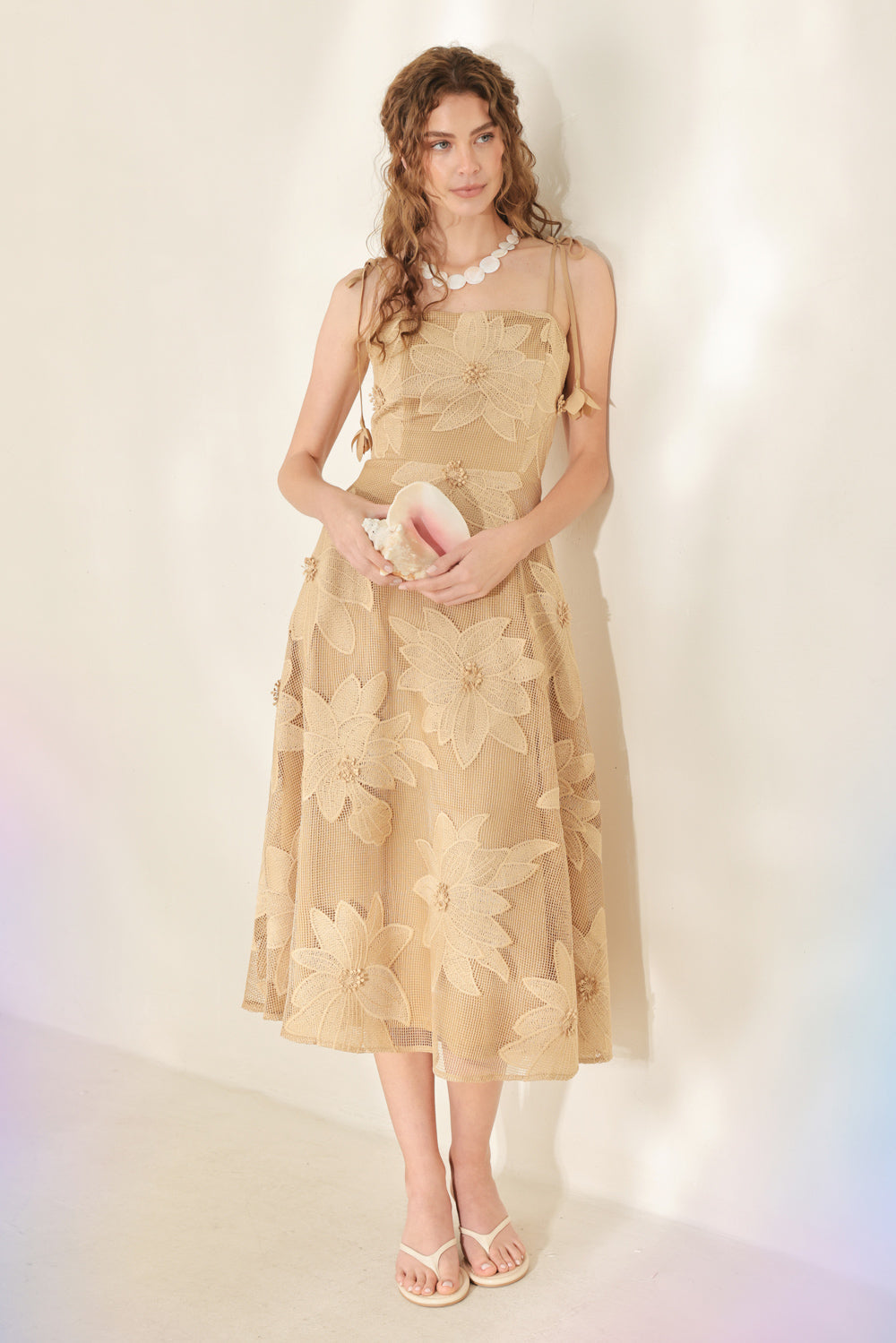Sahara Sands Floral Lace Midi Dress