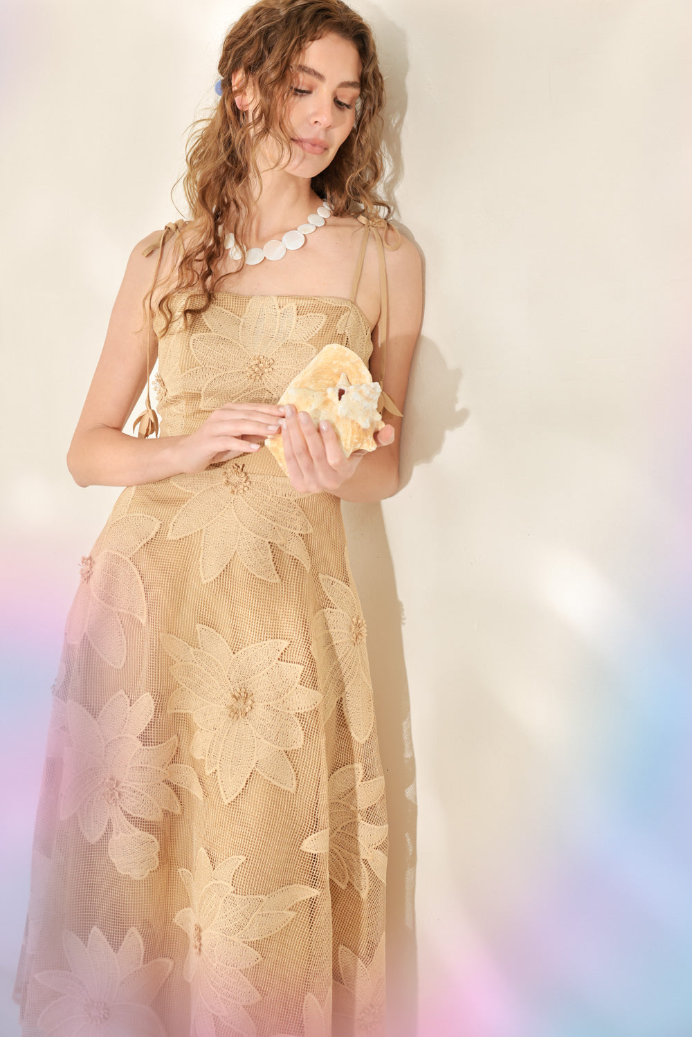 Sahara Sands Floral Lace Midi Dress