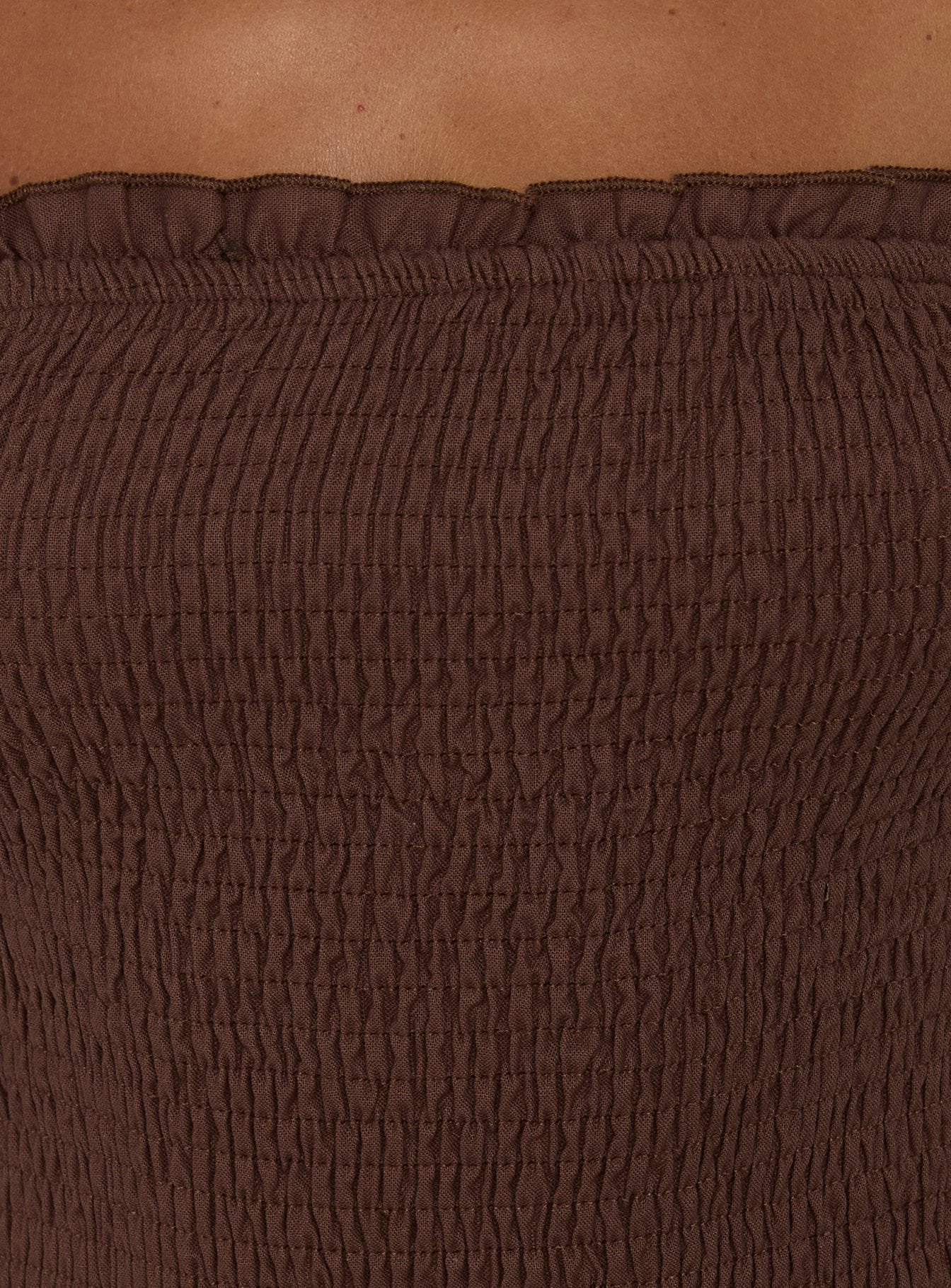 Tinsie Strapless Maxi Dress Chocolate Brown