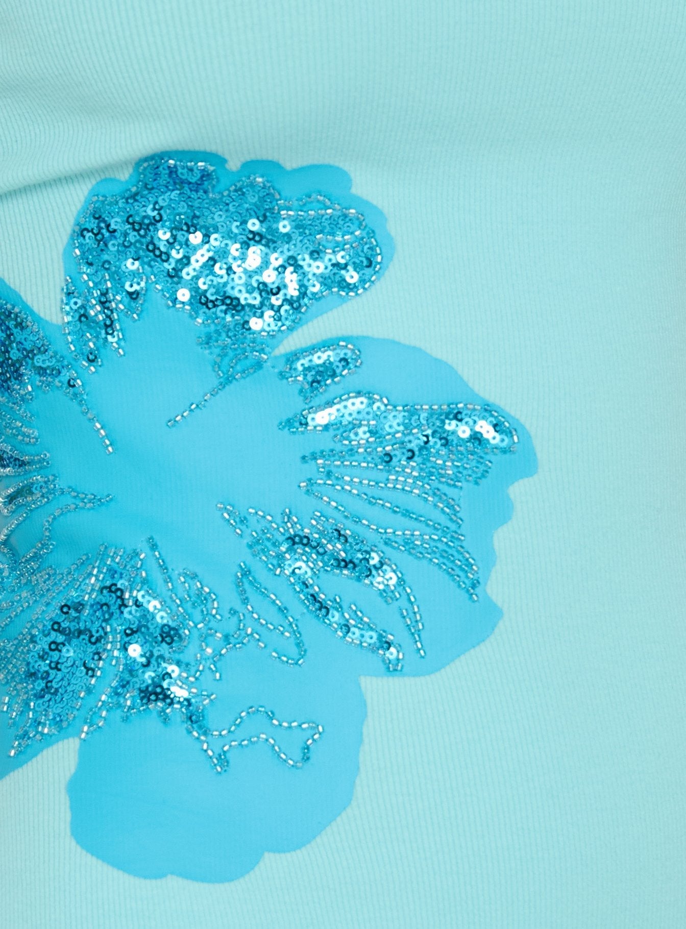 Admiration Bead Detail Mini Dress Turquoise