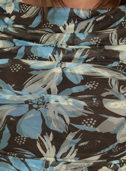 Undeniable Cut Out Maxi Dress Brown Floral Multi