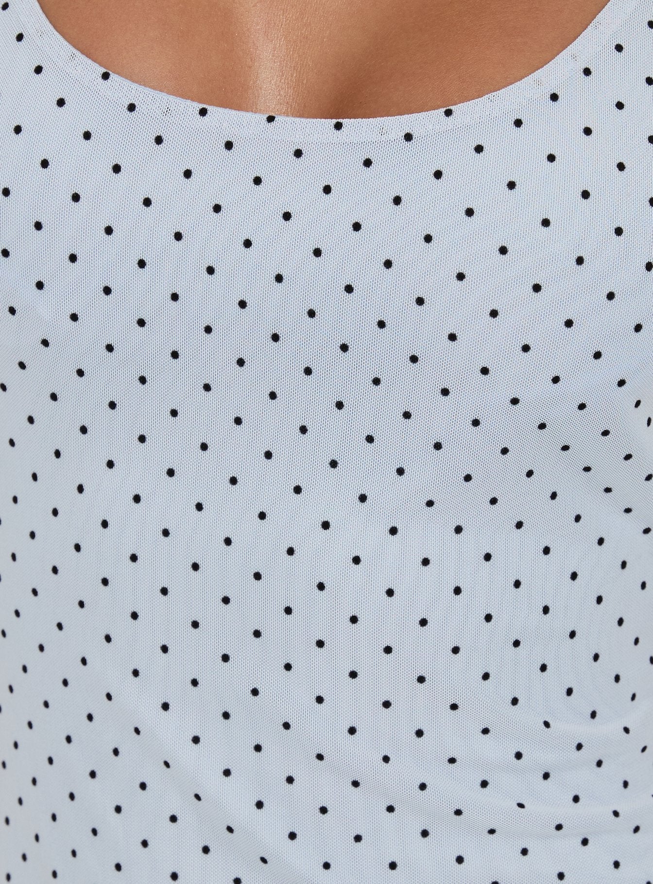 Doralyn Scoop Mini Dress Blue Polka Dot