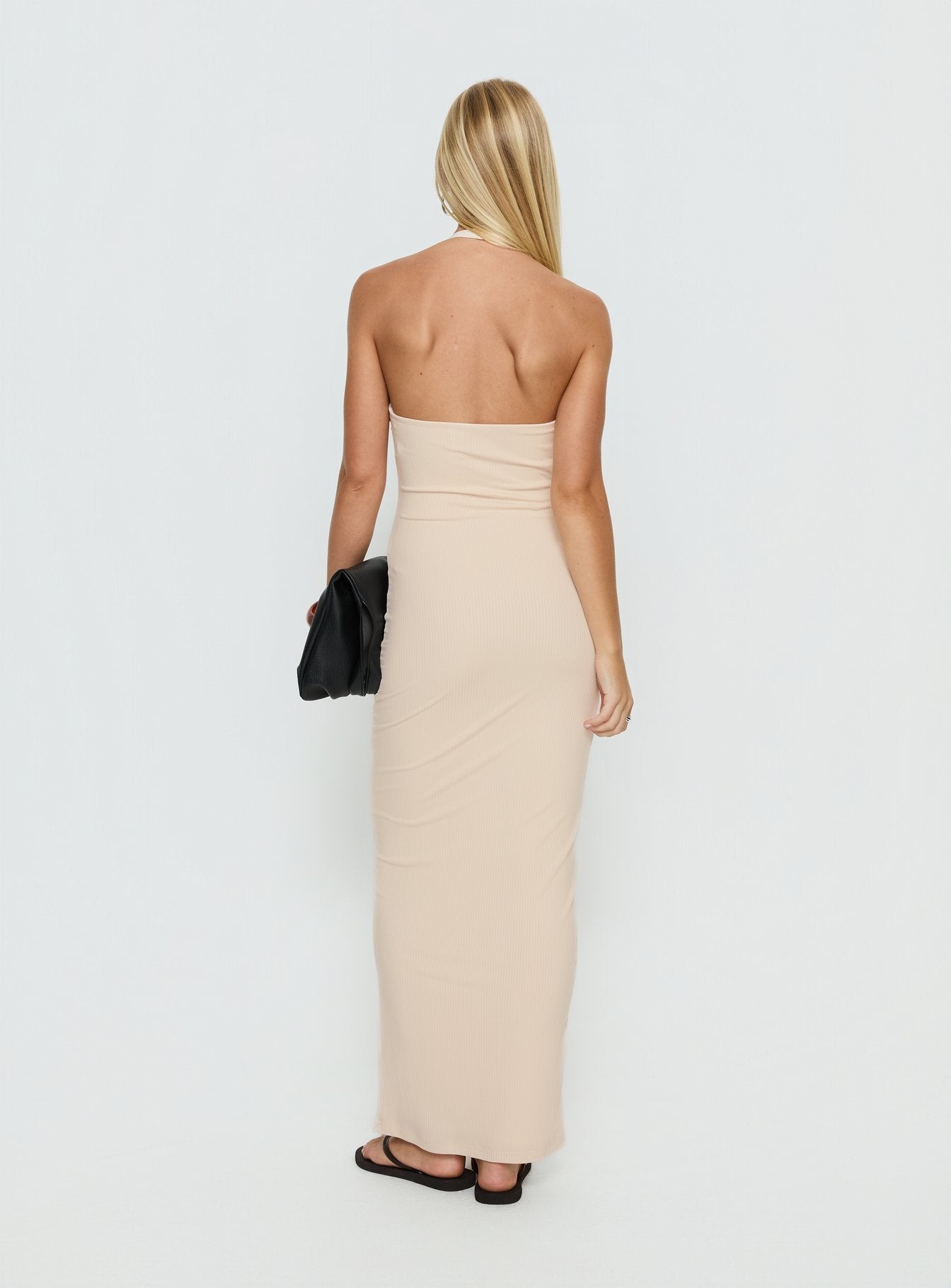 Sakiri Halter Maxi Dress Cream