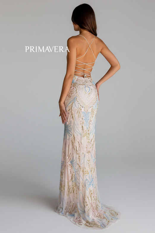 4156 Primavera Vintage Inspired Beaded Gown