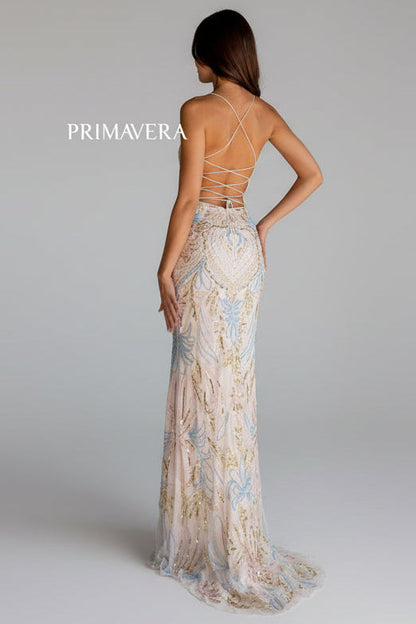 4156 Primavera Vintage Inspired Beaded Gown