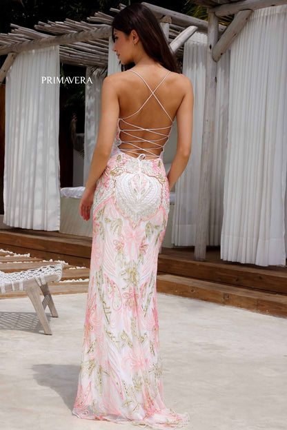 4156 Primavera Vintage Inspired Beaded Gown