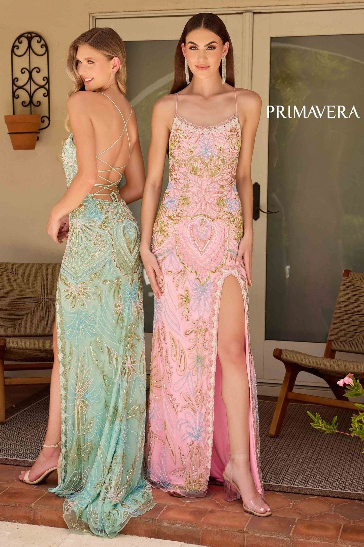 4156 Primavera Vintage Inspired Beaded Gown