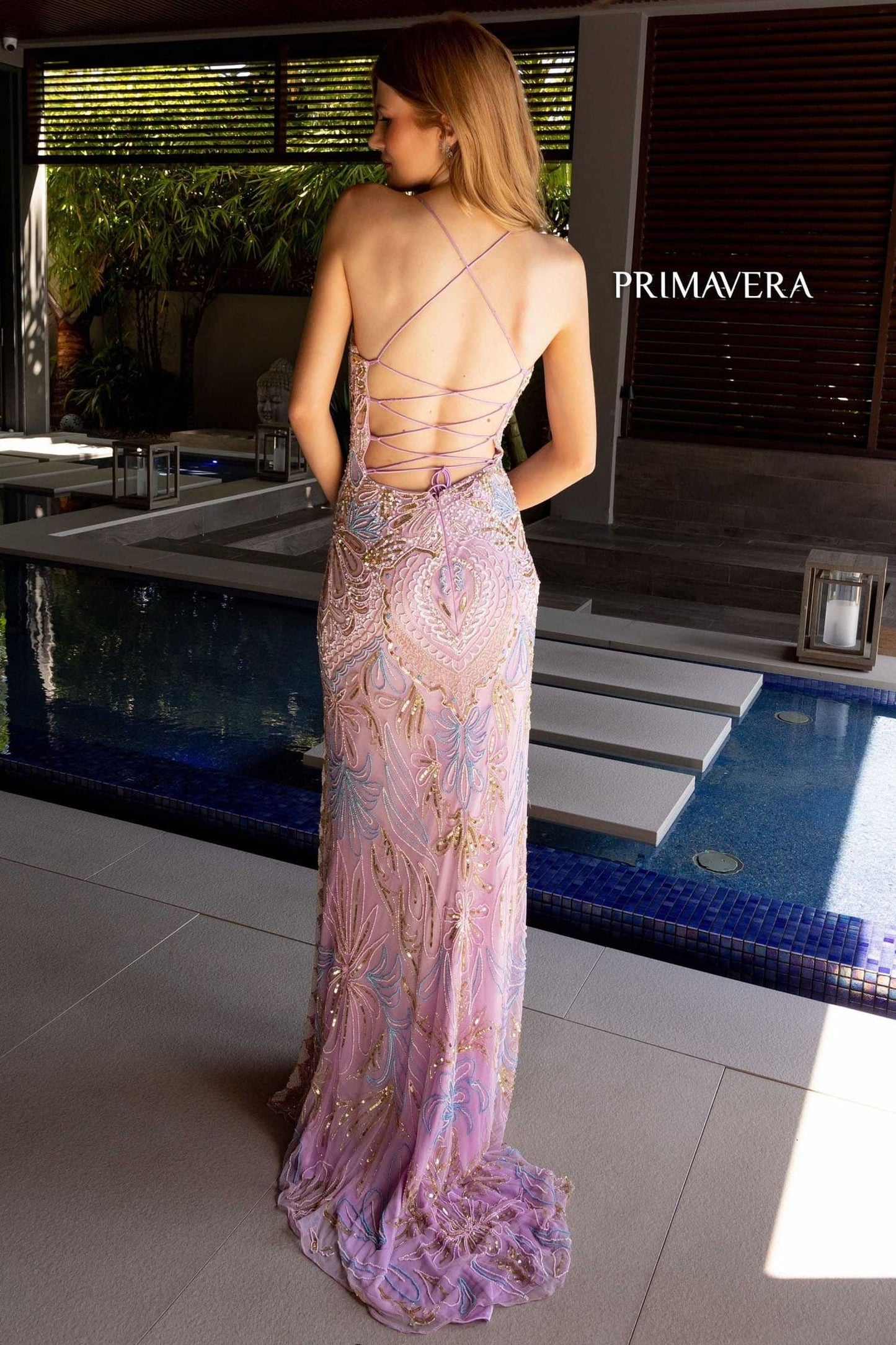 4156 Primavera Vintage Inspired Beaded Gown