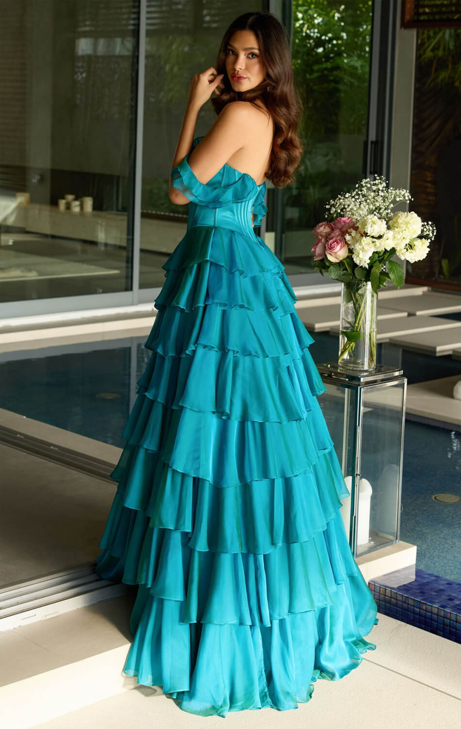 42213 Ava Presley Tiered Ball Gown