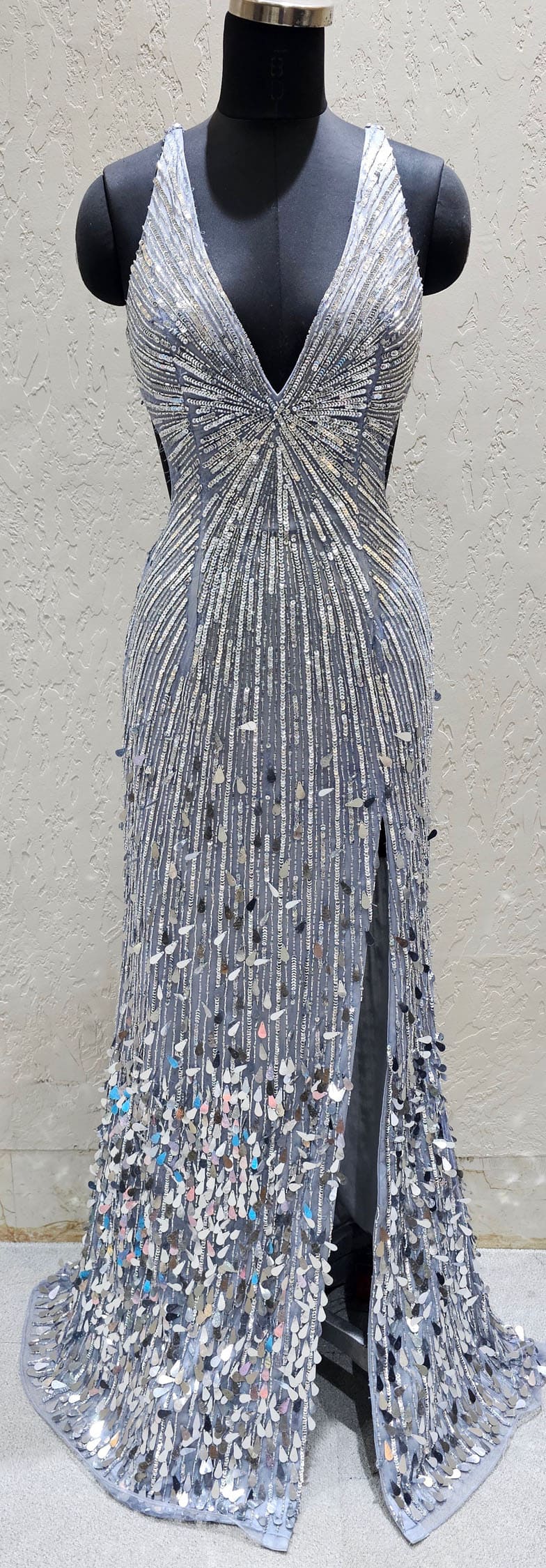 4527 Primavera Beaded Gown with Open Back