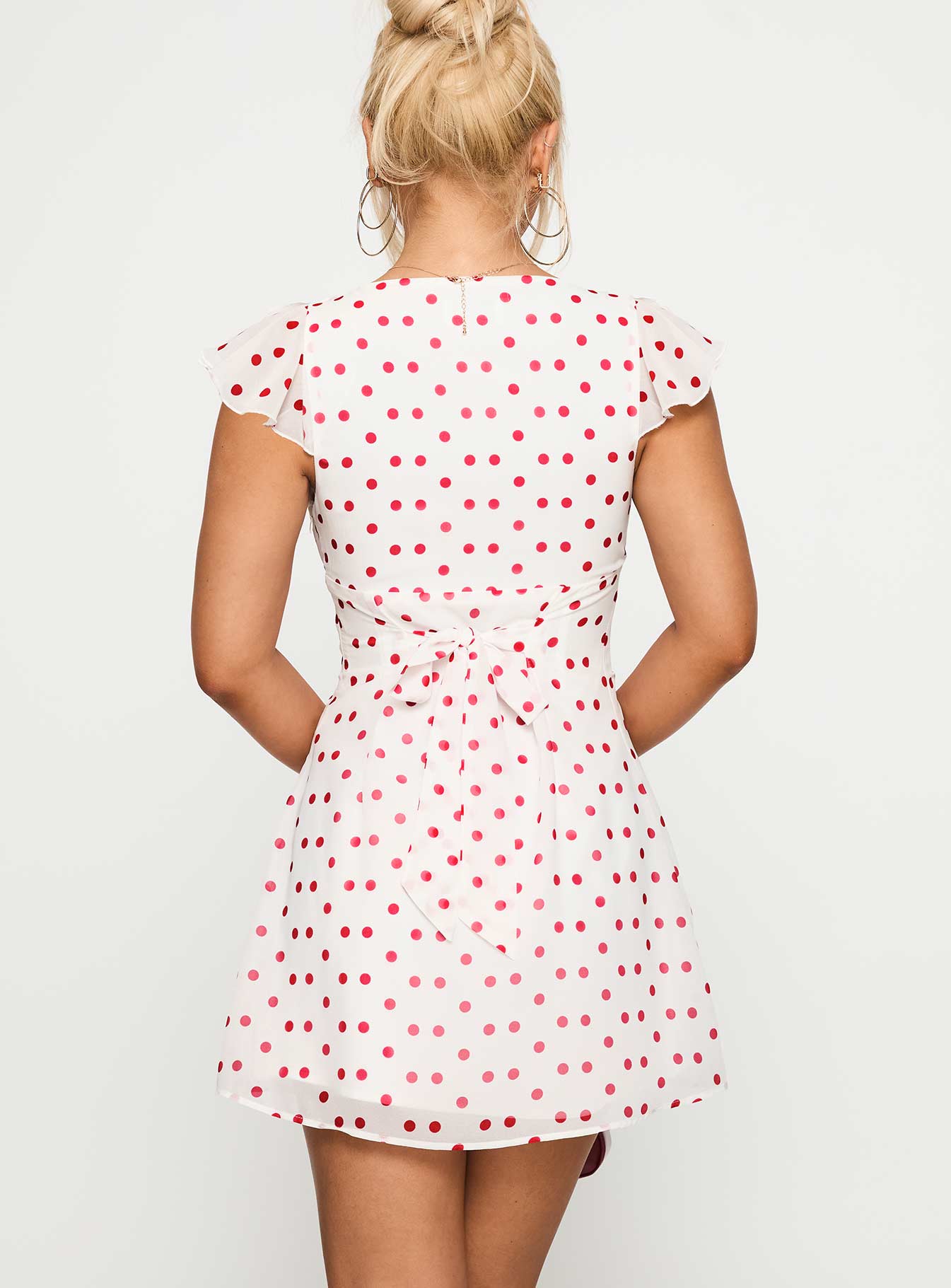 I Guess So Mini Dress White / Burgundy Tall