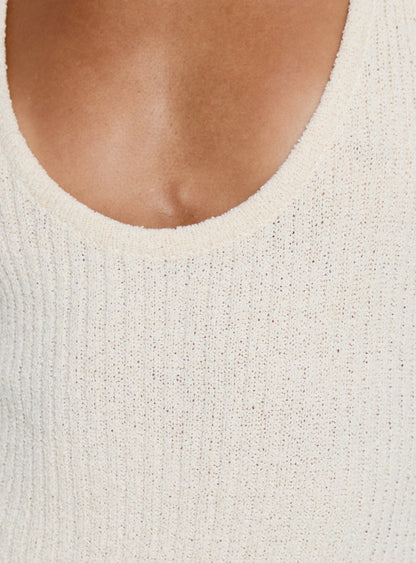 Imirisa Scoop Knit Maxi Dress Cream