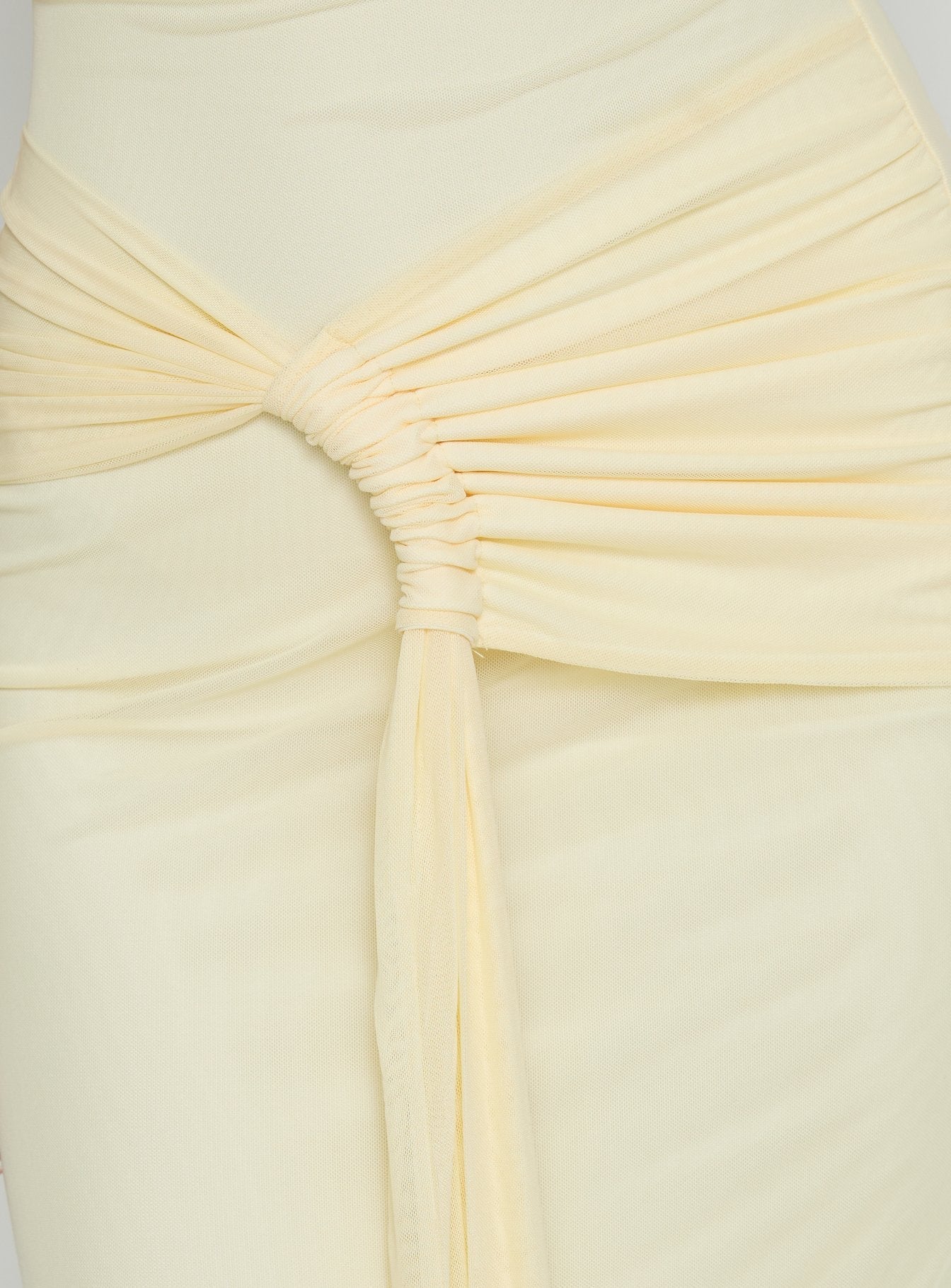Senora Strapless Drape Maxi Dress Lemon