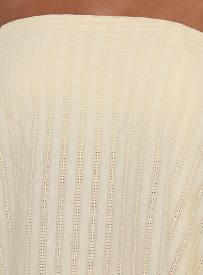 Gypsea Strapless Swing Mini Dress Butter Yellow