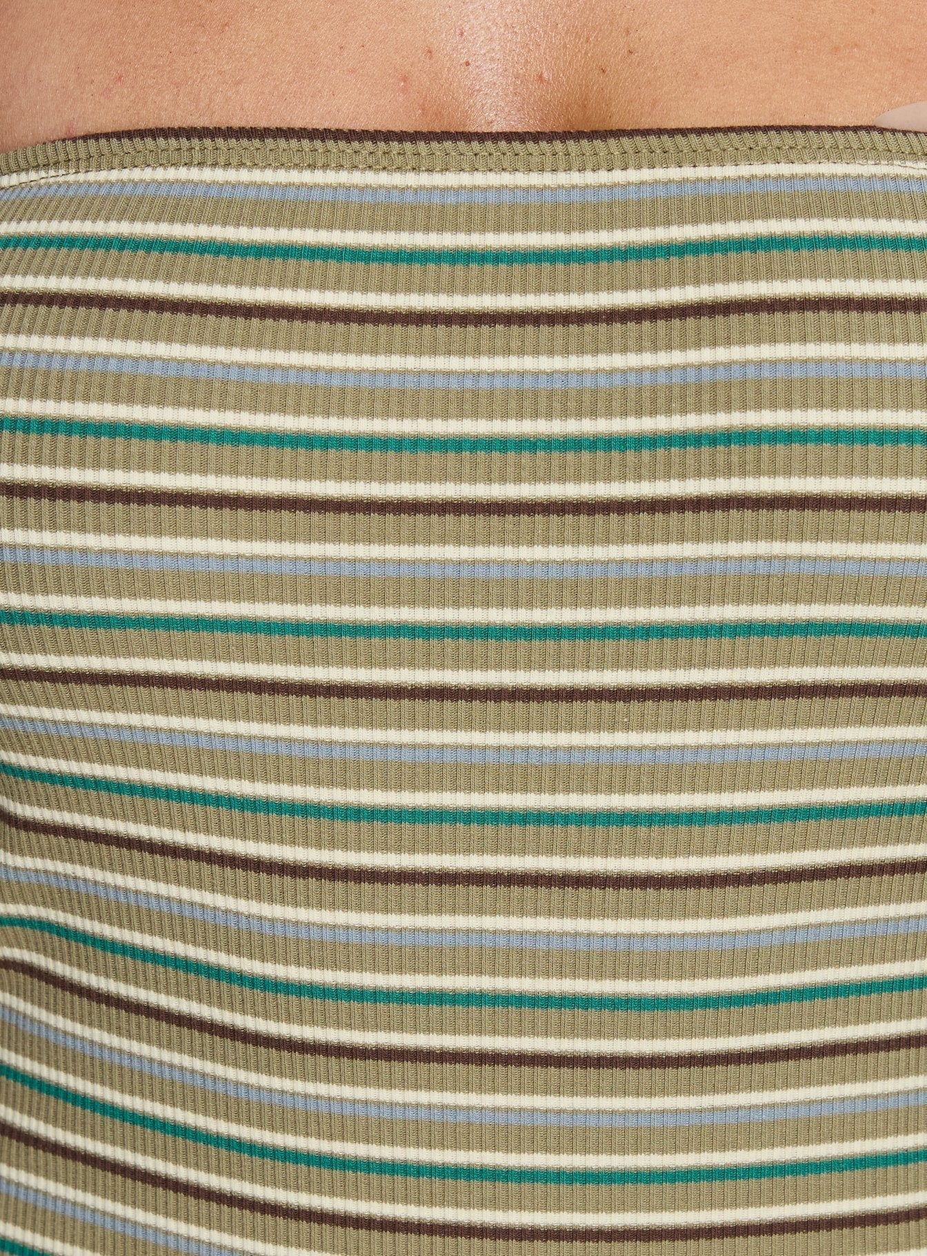 Solola Strapless Maxi Dress Green Stripe