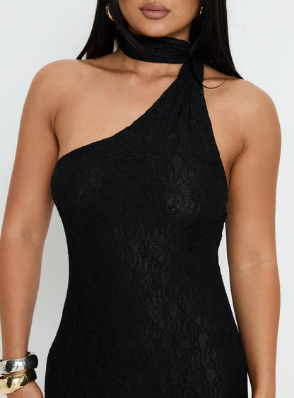 Lux Lace Maxi Dress Noir