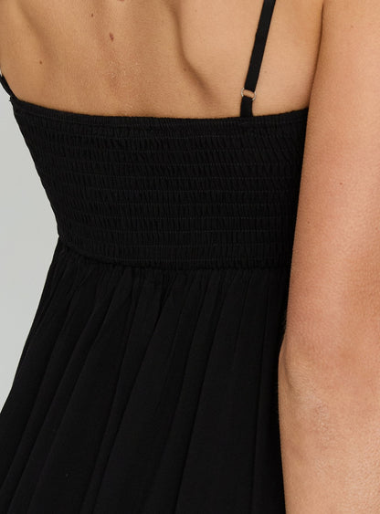 Triniti Square Neck Maxi Dress Black