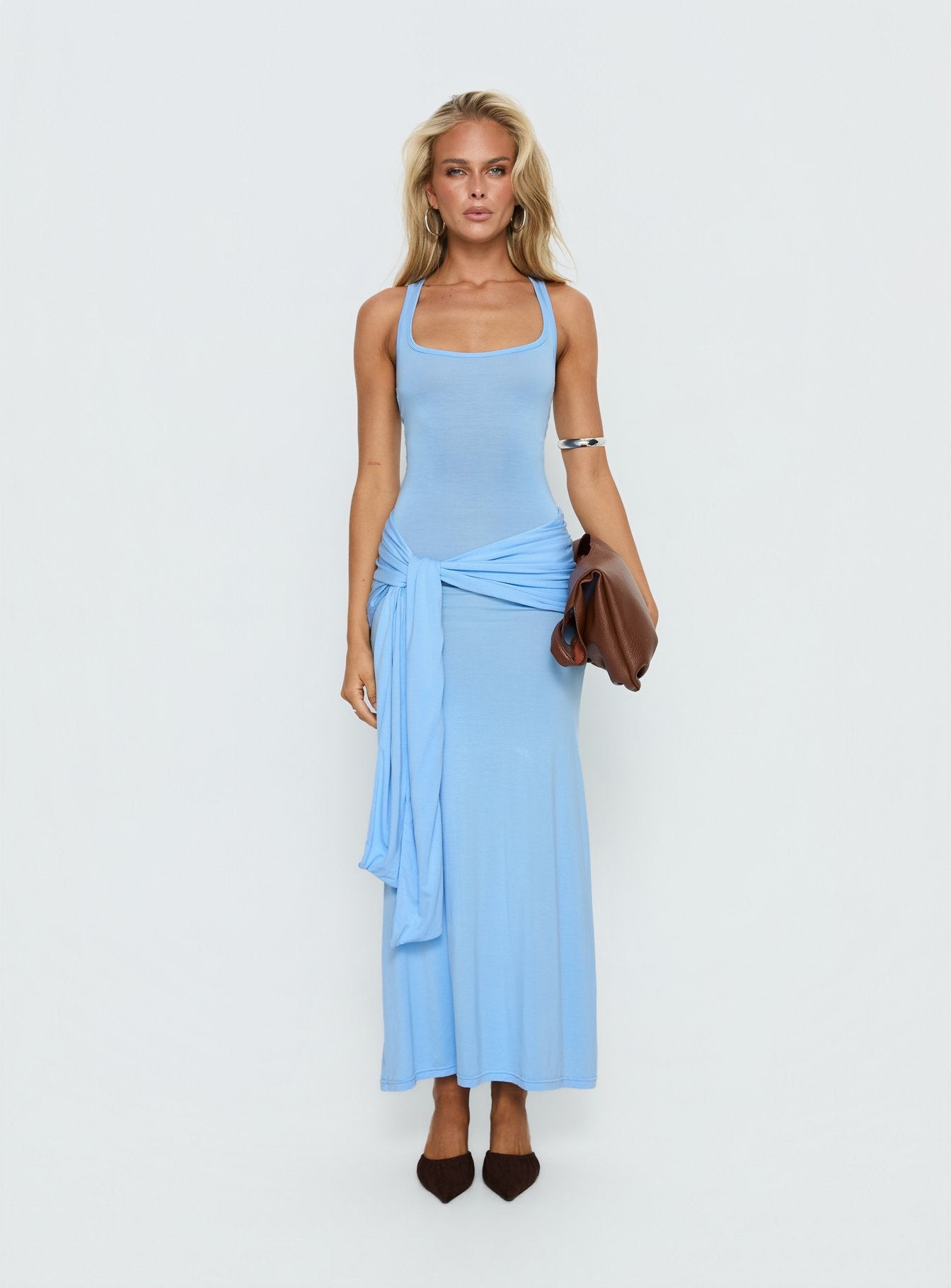 Madisa Racerback Maxi Dress Blue