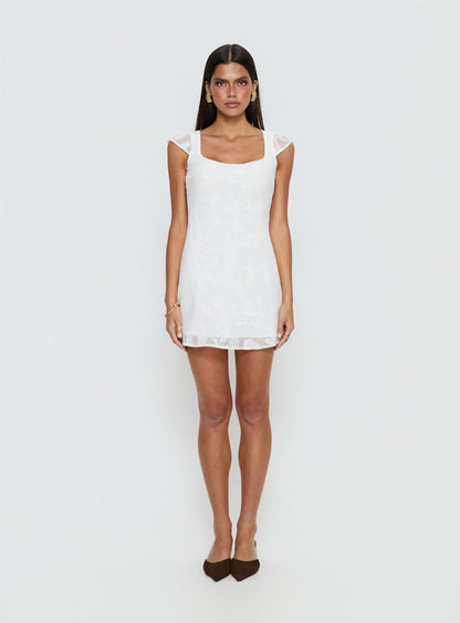 Lucienna Mini Dress White Floral