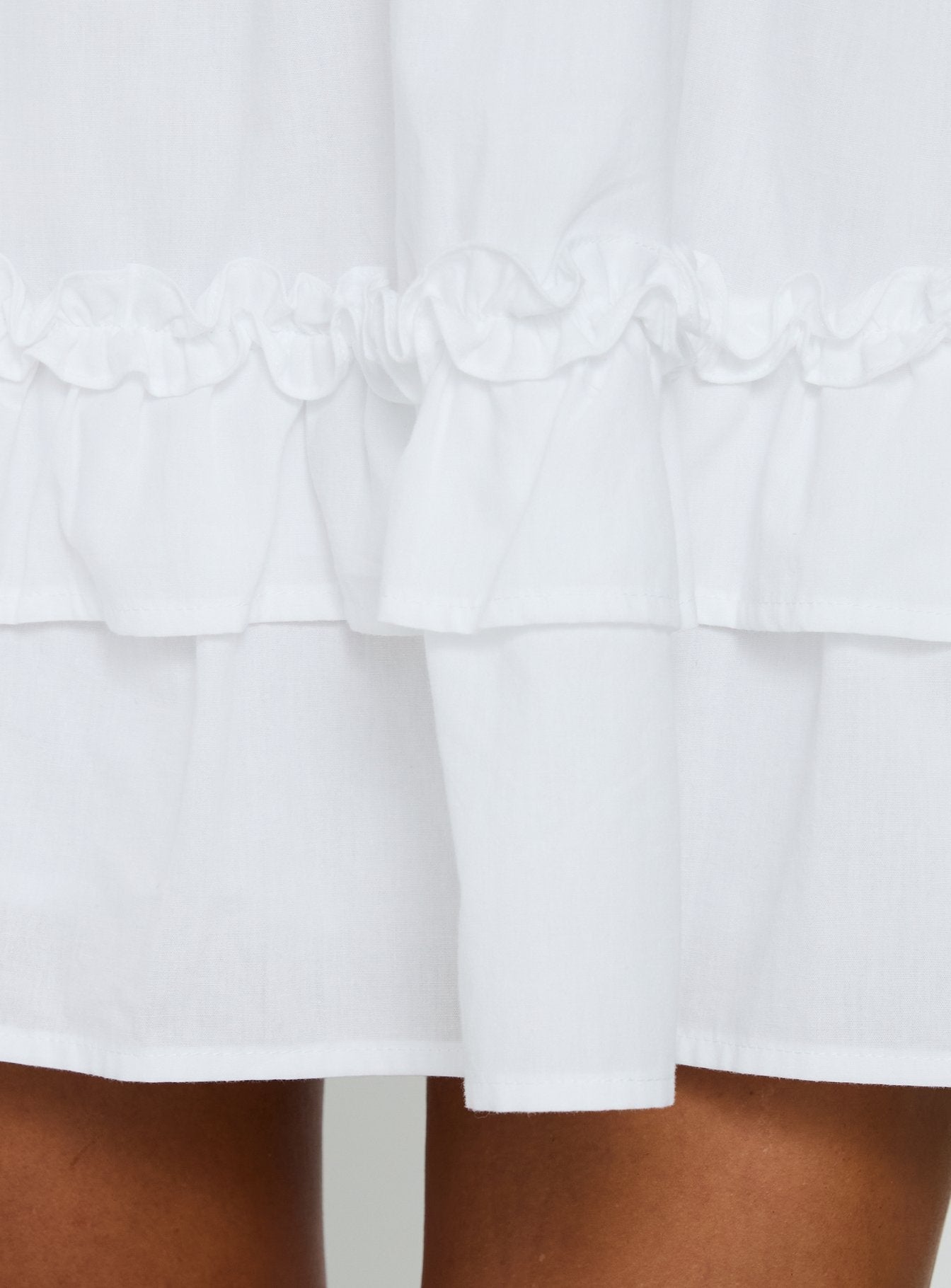 Enhancement Babydoll Mini Dress White