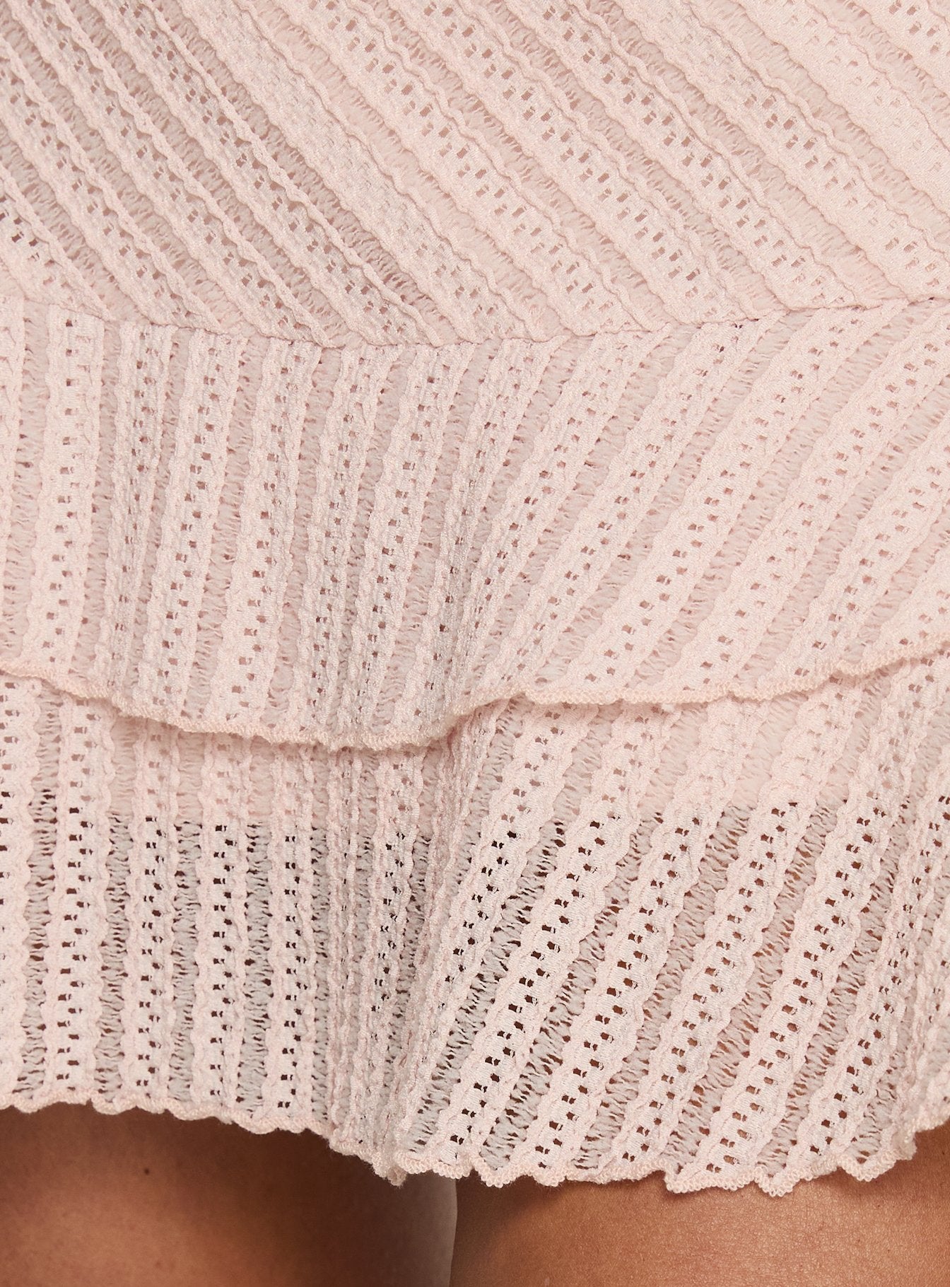 Miravelle Halter Frill Mini Dress Light Pink