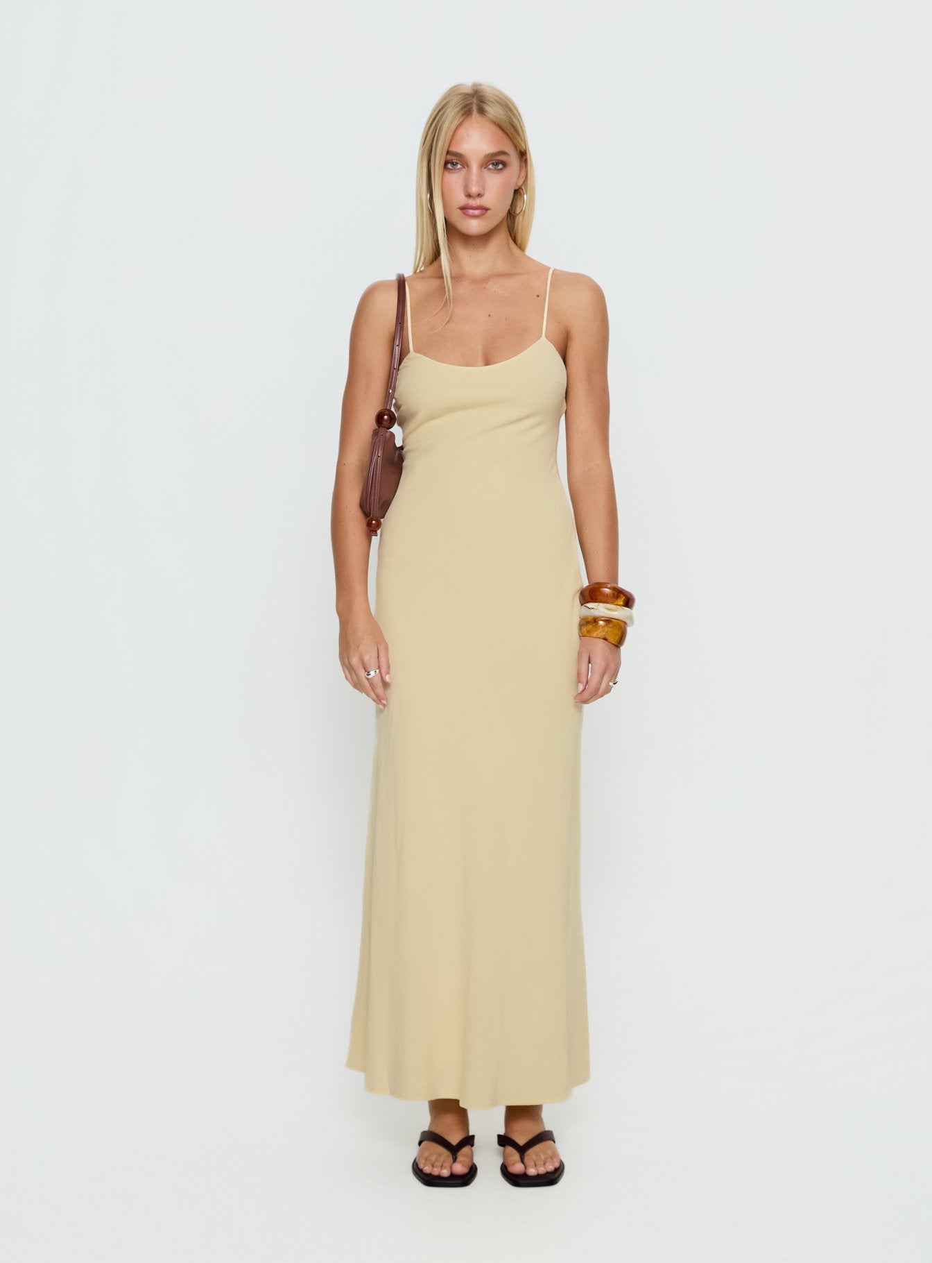 Montie Scoop Maxi Dress Lemon