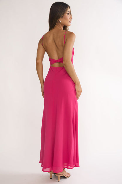 ESTHER MAXI DRESS FUCHSIA