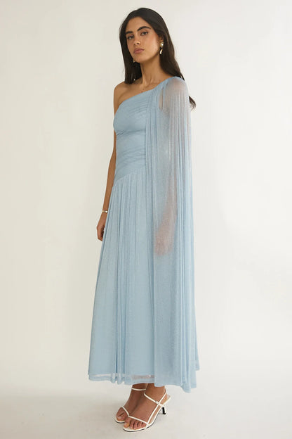 Bristol Shimmer Maxi Dress Blue