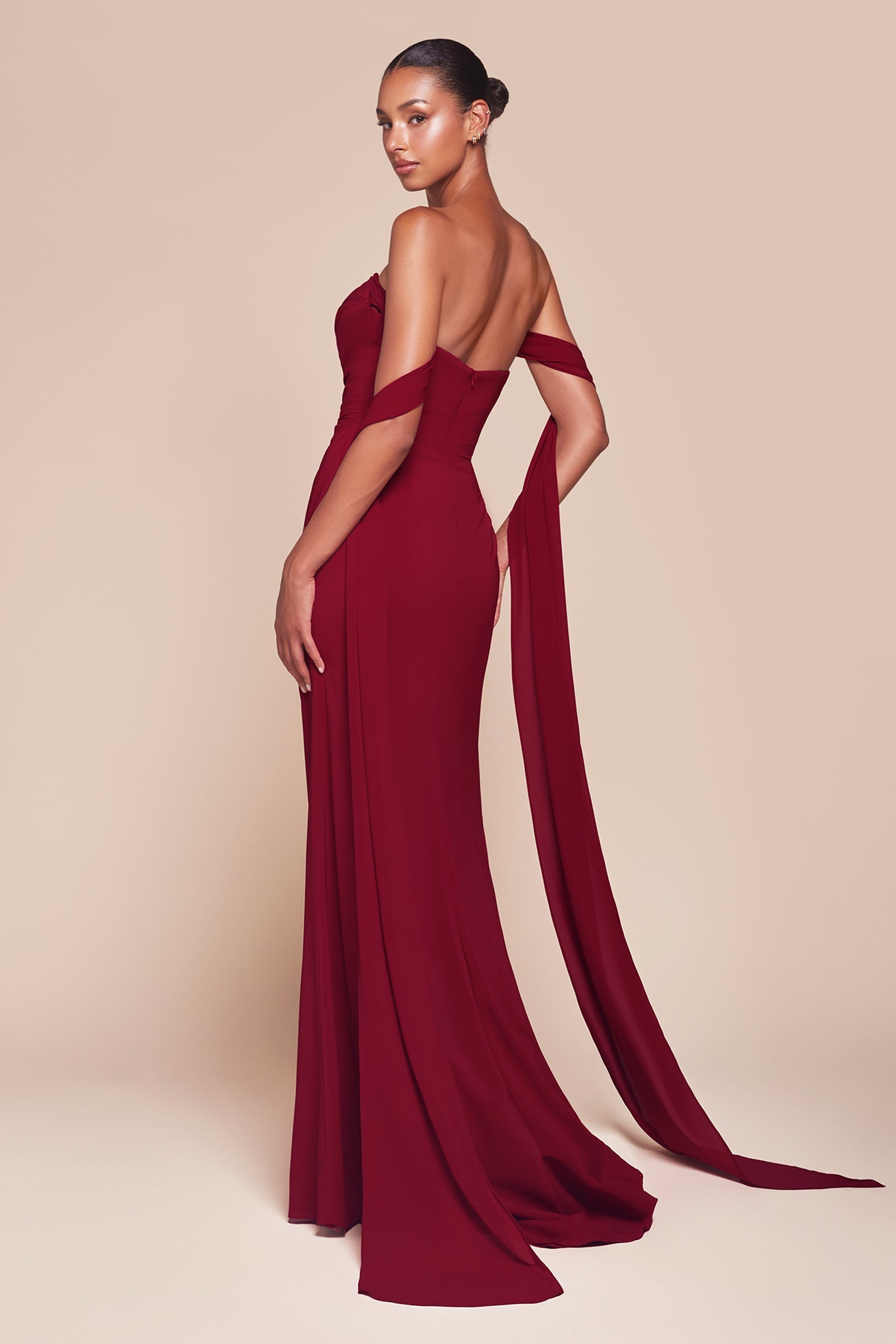 Caitlin Gown Convertible Tie Chiffon Dress