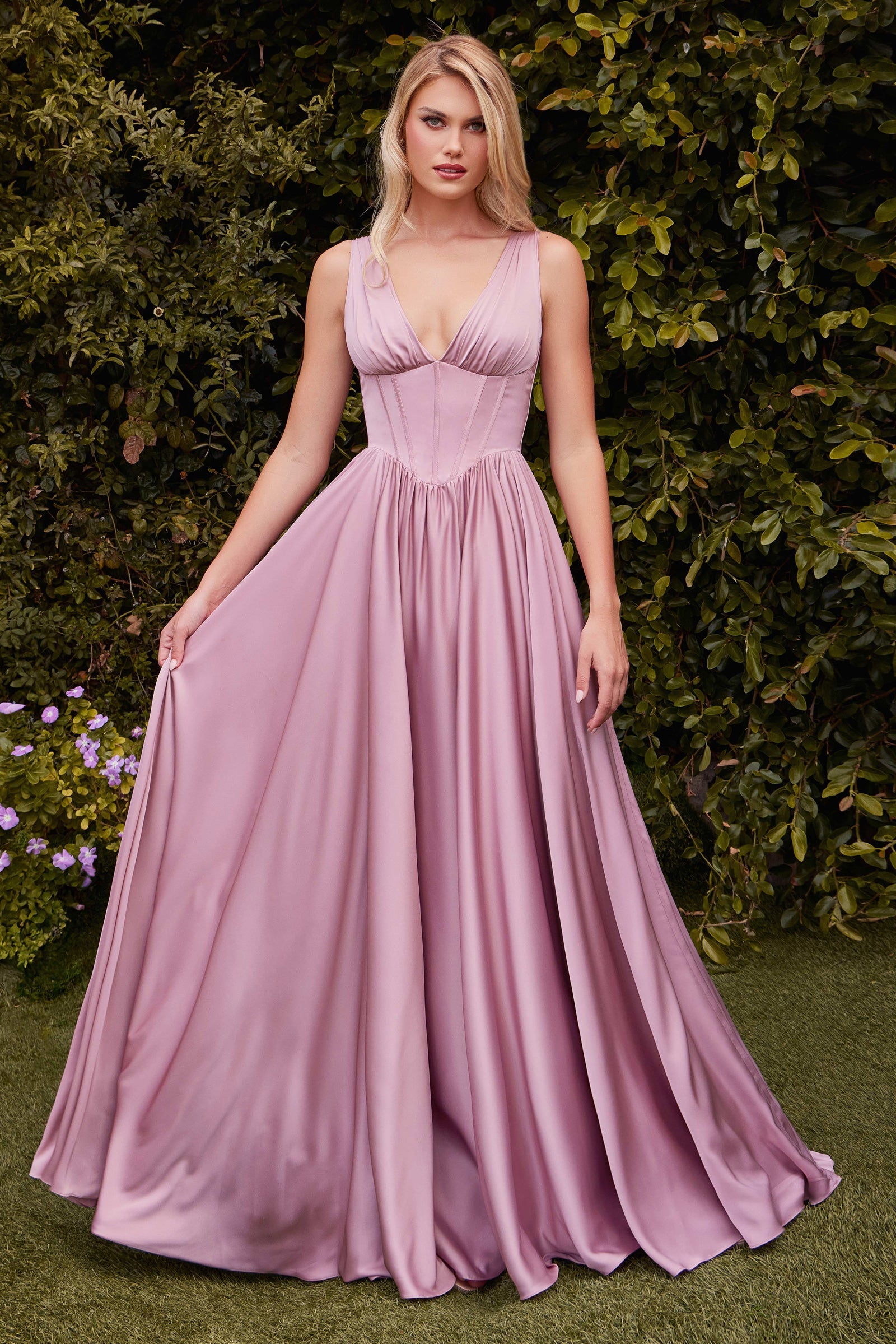 Libby Gown A- Satin Dress