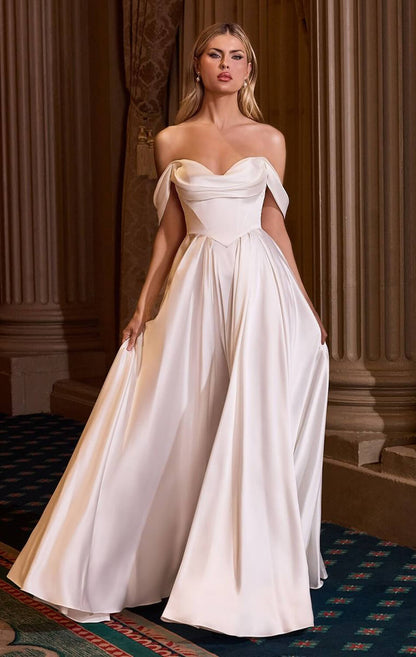 BELINDA GOWN OFF WHITE A- DRESS WITH CORSET BACK