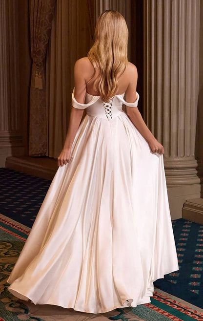BELINDA GOWN OFF WHITE A- DRESS WITH CORSET BACK