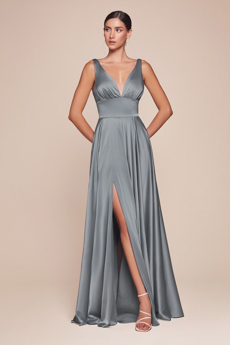 Kinsley Gown Soft Satin A- Dress