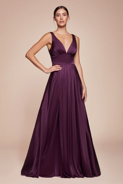 Kinsley Gown Soft Satin A- Dress
