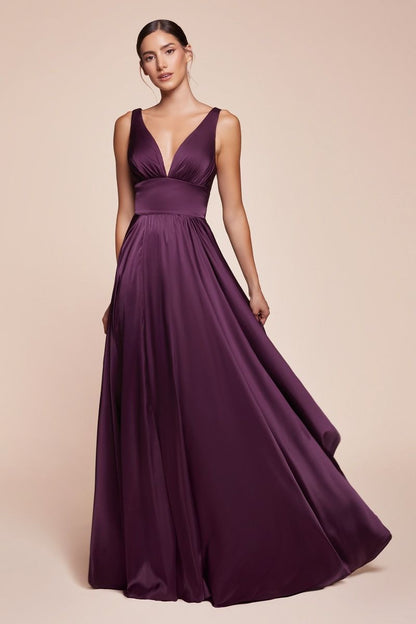Kinsley Gown Soft Satin A- Dress