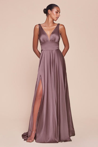 Kinsley Gown Soft Satin A- Dress