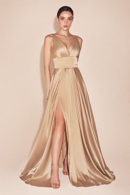 Kinsley Gown Soft Satin A- Dress