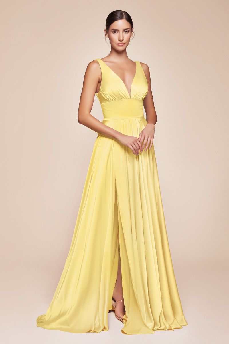 Kinsley Gown Soft Satin A- Dress