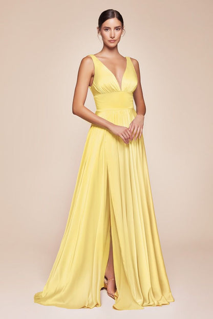 Kinsley Gown Soft Satin A- Dress