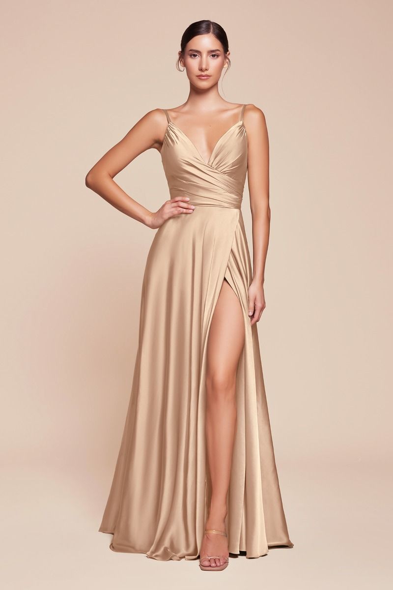 ERICA GOWN SOFT SATIN A- DRESS