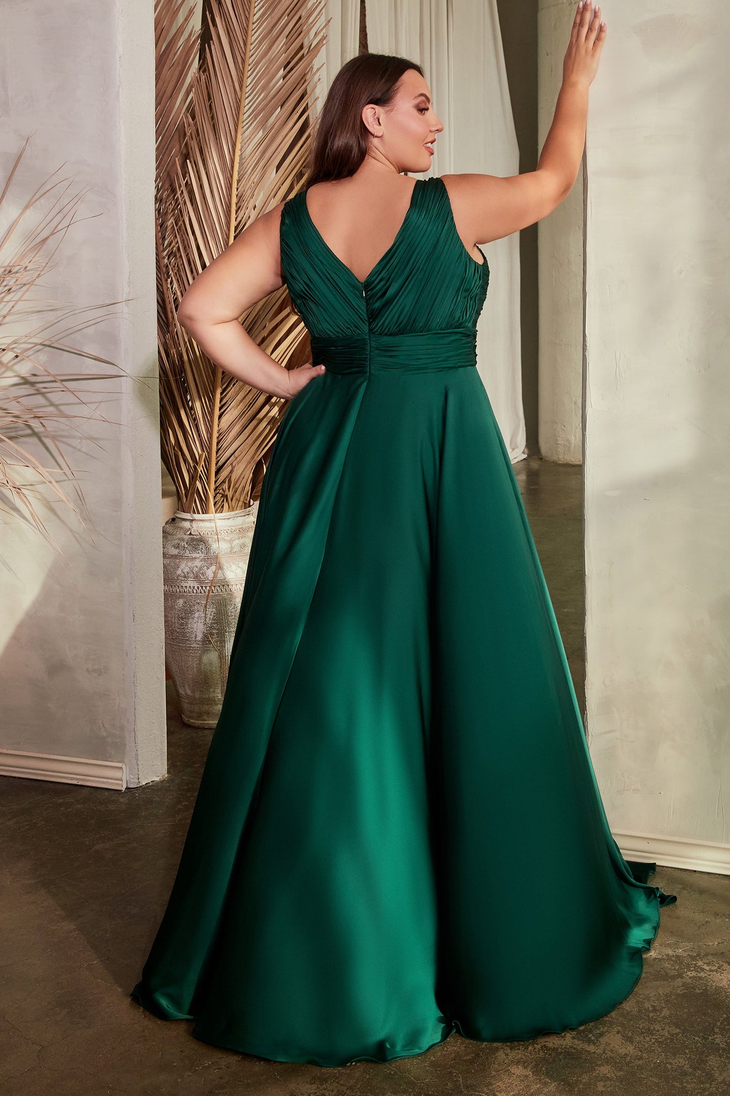 Marlena Gown A- Keyhole Soft Satin Dress