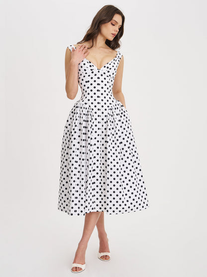 Odessa Polka Dot Maxi Dress