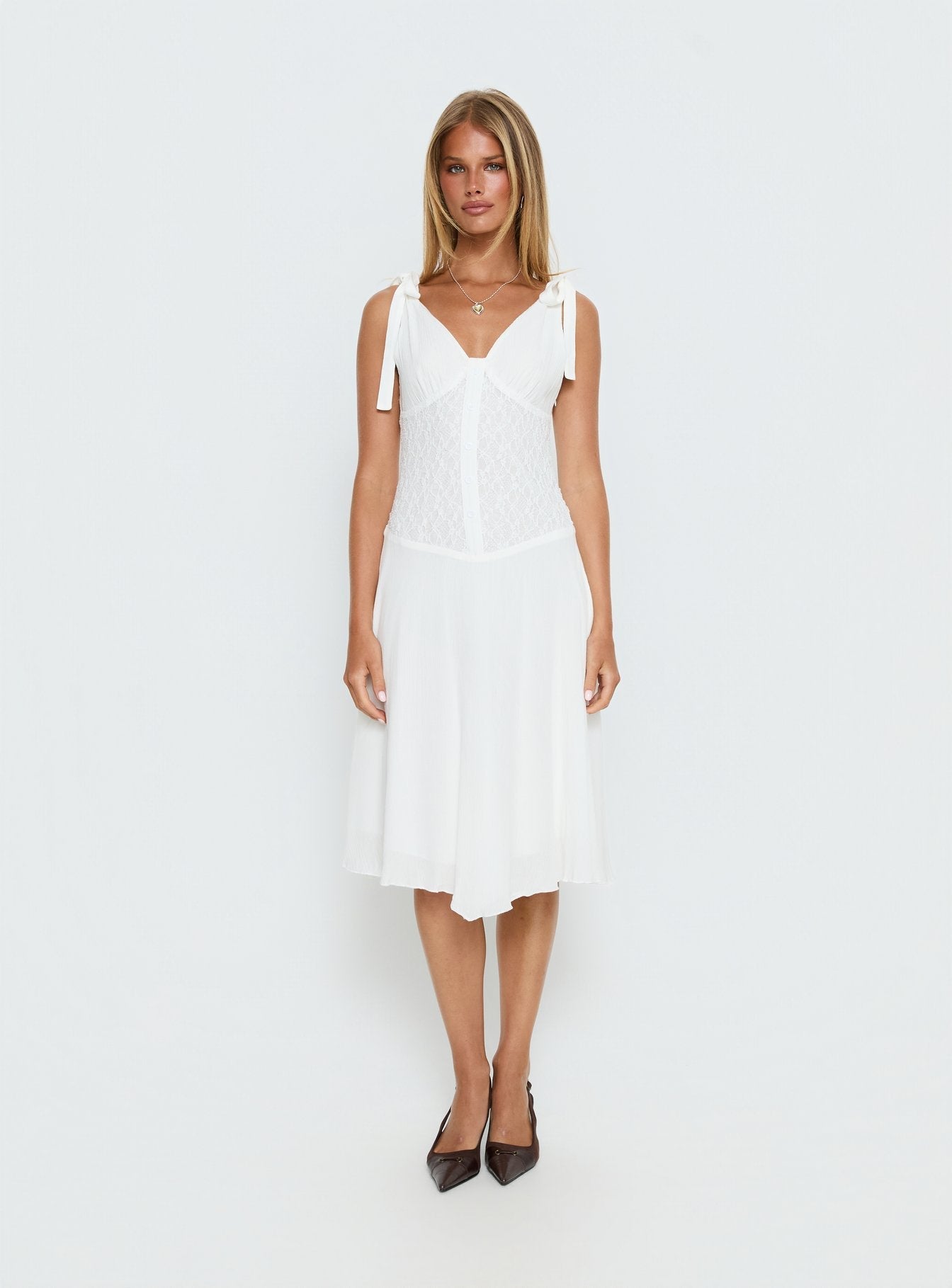 Danira Midi Dress White
