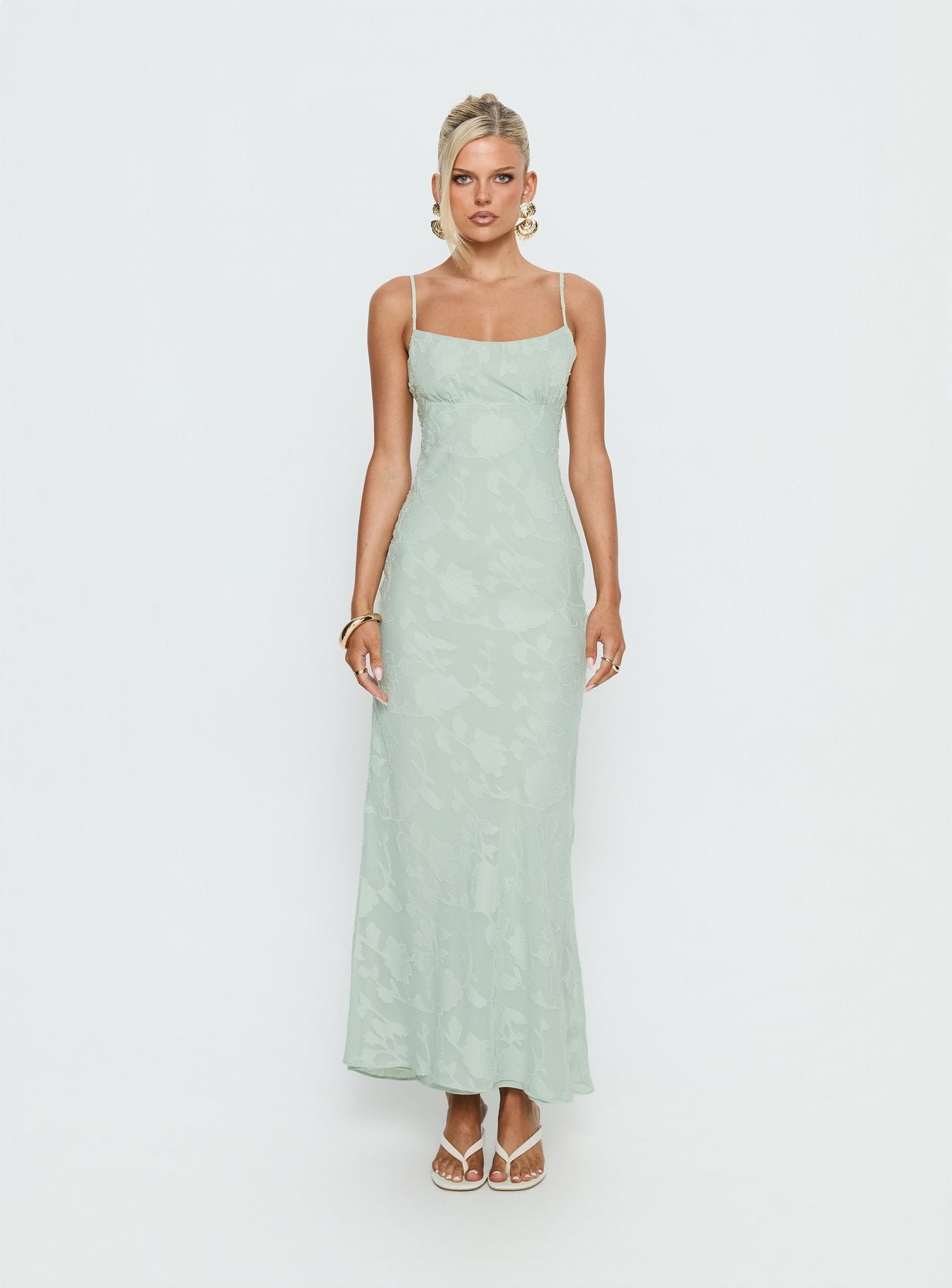 Avienna Maxi Dress Sage Burnout