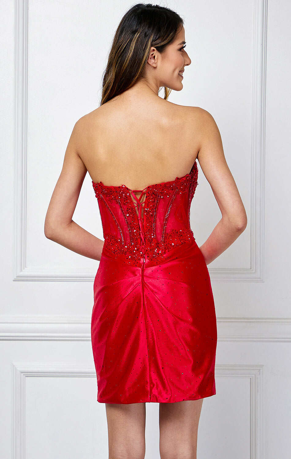 HARRIET MINI DRESS STRAPLESS SCOOP COCKTAIL DRESS