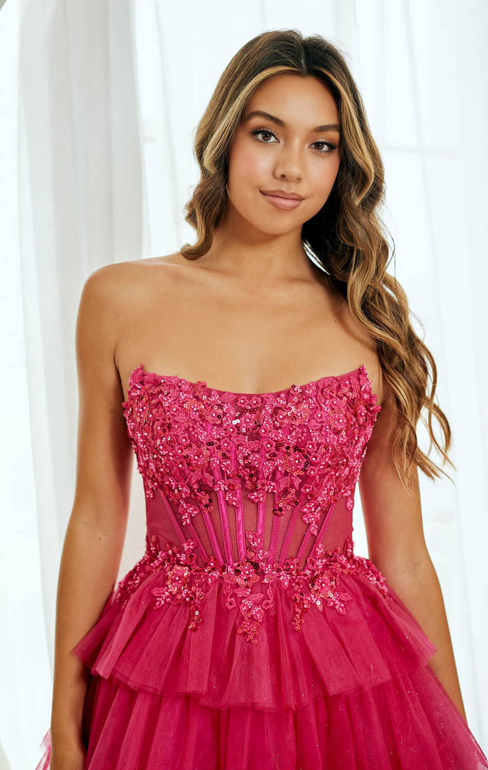 Tansy Mini Dress Glitter Tulle Homecoming Dress
