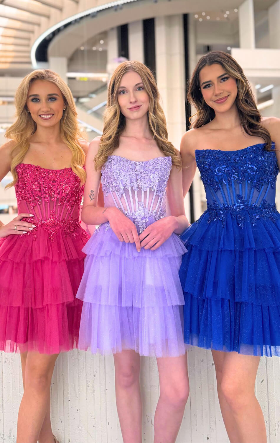 Tansy Mini Dress Glitter Tulle Homecoming Dress