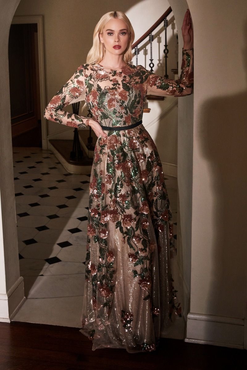 A0926 Savannah Sequin Gown Andrea & Leo