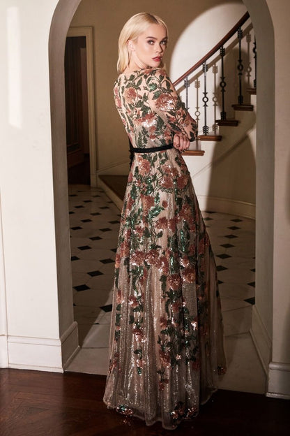 A0926 Savannah Sequin Gown Andrea & Leo